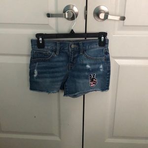 Jeans shorts with patch